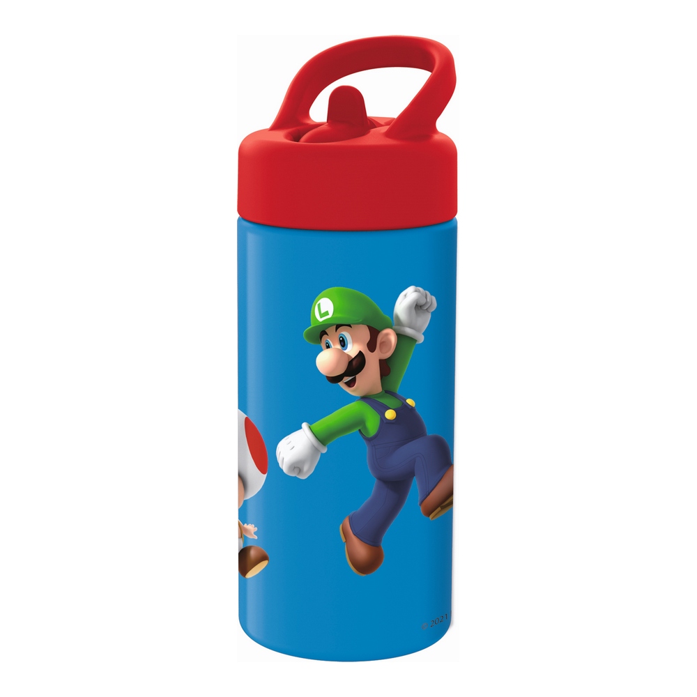Vattenflaska Super Mario Röd Blå (410 ml)