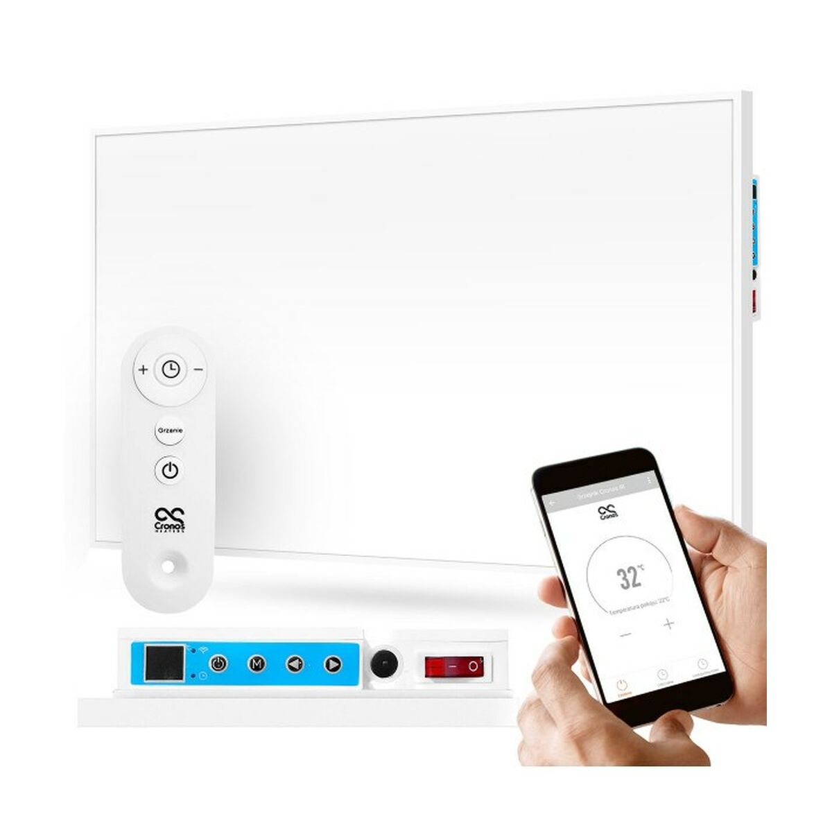 Värmeelement Cronos CR-720TWP Vit 720 W 1 Delar - 3