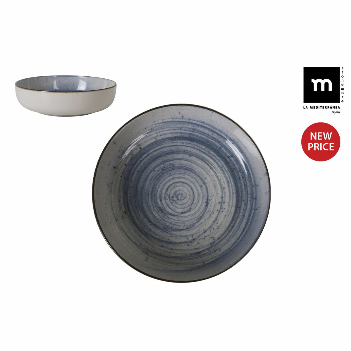 Djup tallrik La Mediterránea Swirl Ø 18 cm (12 antal) - 2