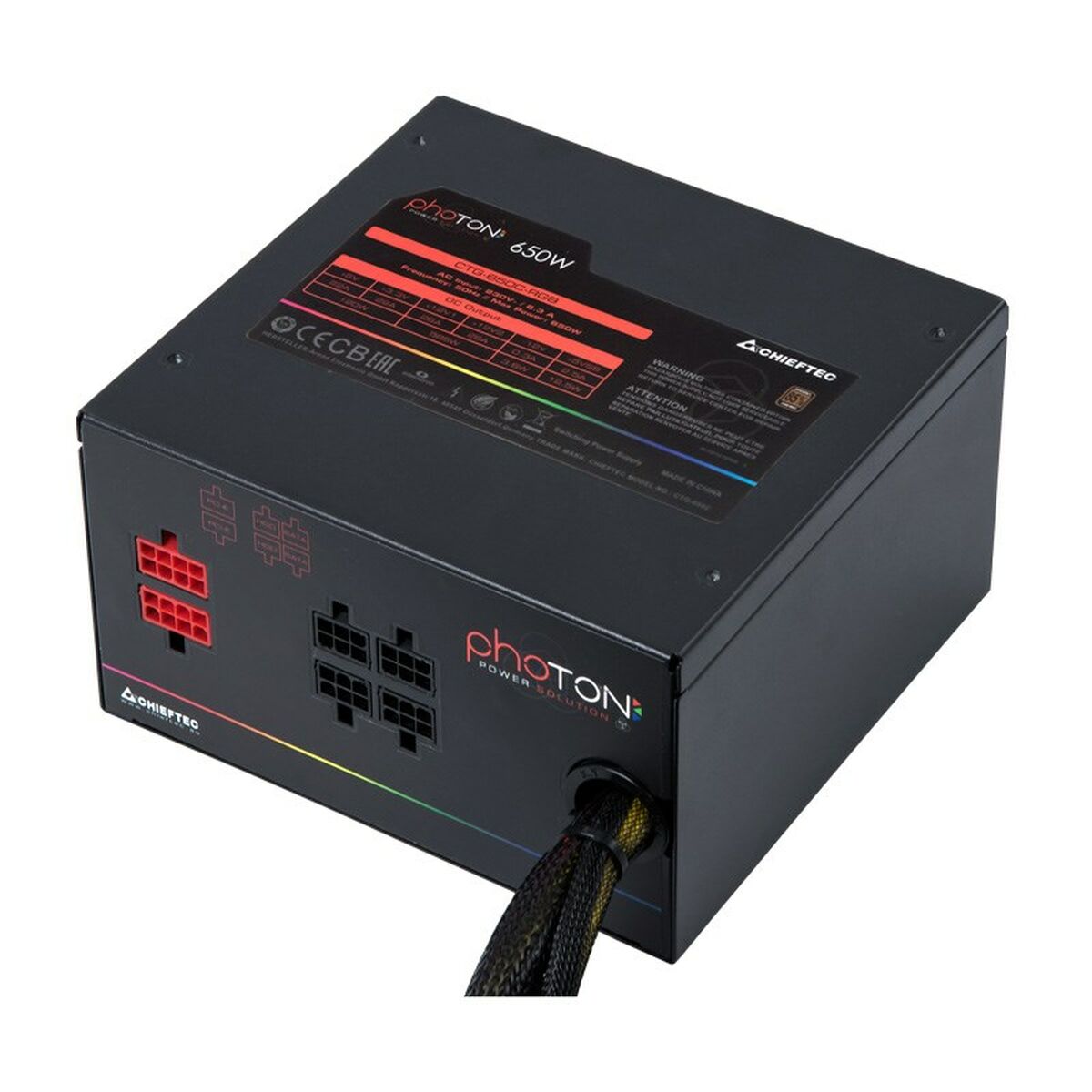 Strömtillförsel Chieftec CTG-650C-RGB ATX PS/2 650 W - 4
