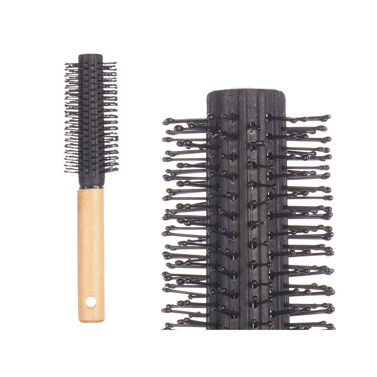 Rund borste Berilo Brun Svart Trä Silikon Plast (12 antal) - 3
