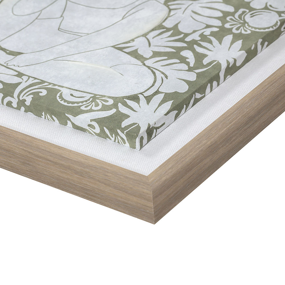Kanvas DKD Home Decor Glas Kanvas Trä MDF 42 x 3 x 42 cm - 3