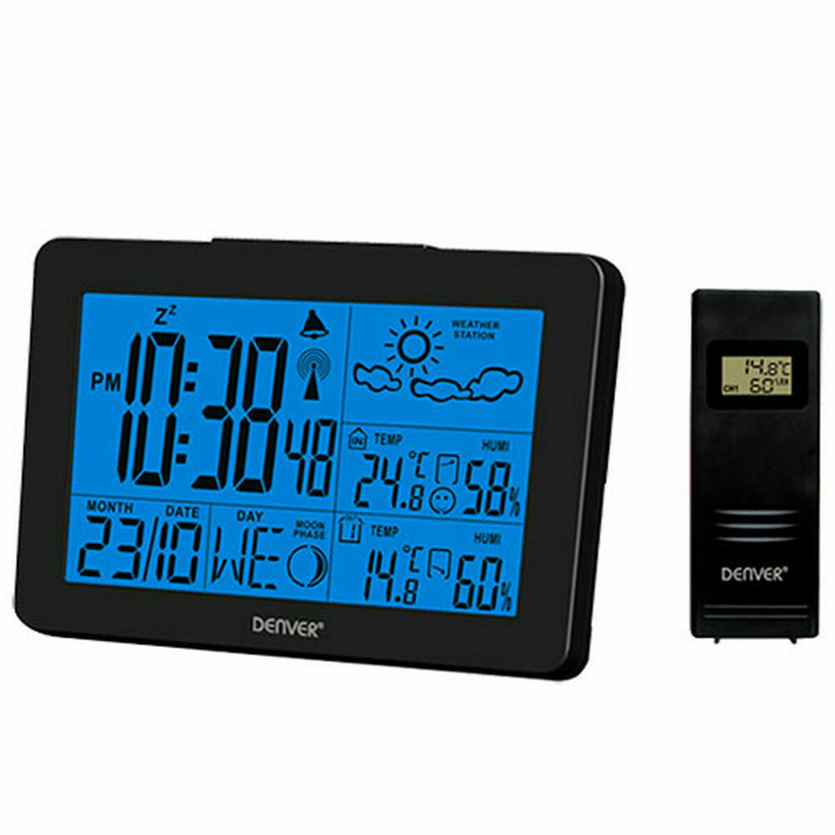 Multifunktionell väderstation Denver Electronics WS-530BLACK Svart