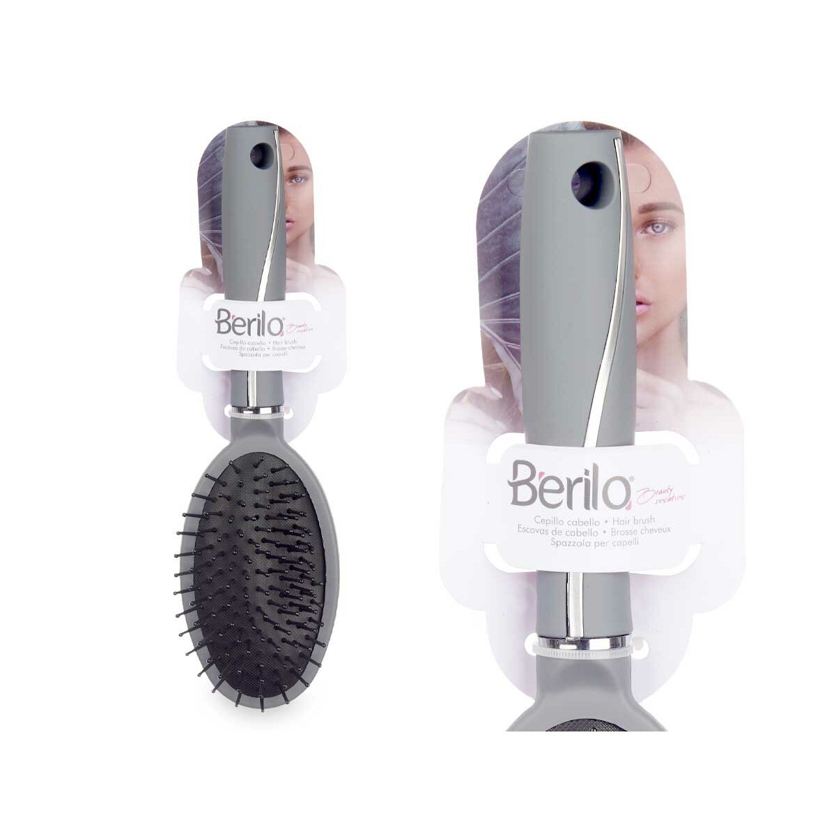 Borste Berilo Grå Silikon Plast (12 antal) - 4