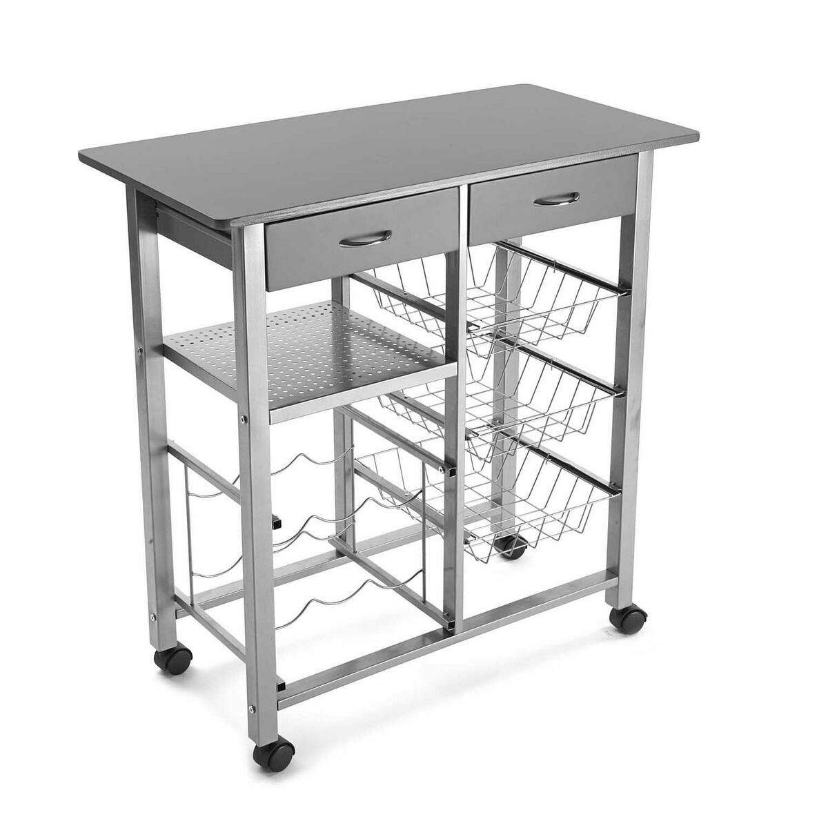 Grönsaksvagn Versa Grå Metall (Renoverade B)
