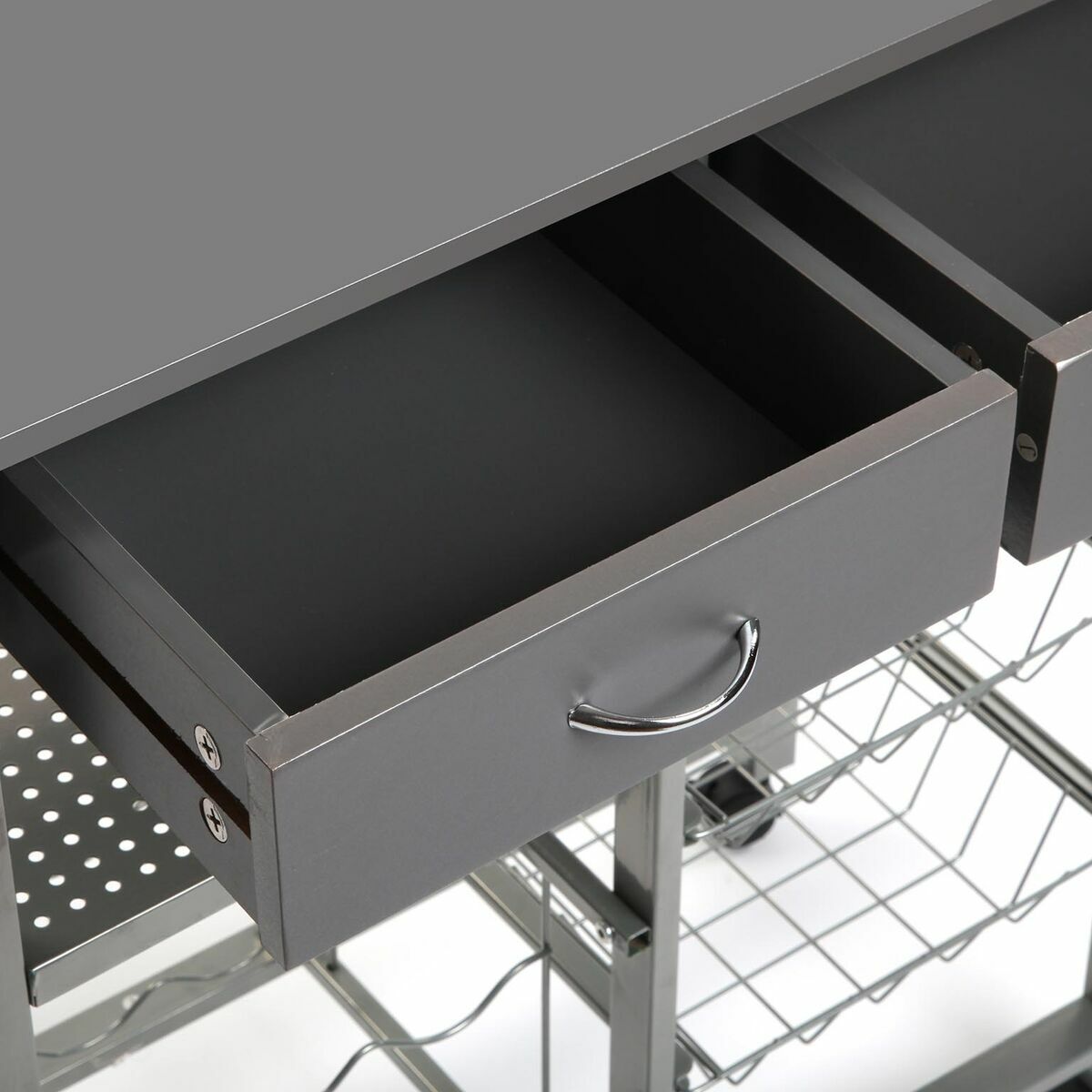 Grönsaksvagn Versa Grå Metall (Renoverade B) - 3