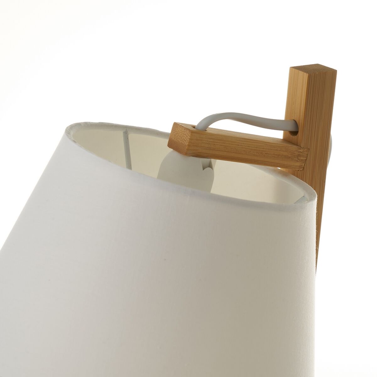 Bordslampa Vit Naturell Bambu 40 W 220-240 V 27 x 21 x 50 cm - 2