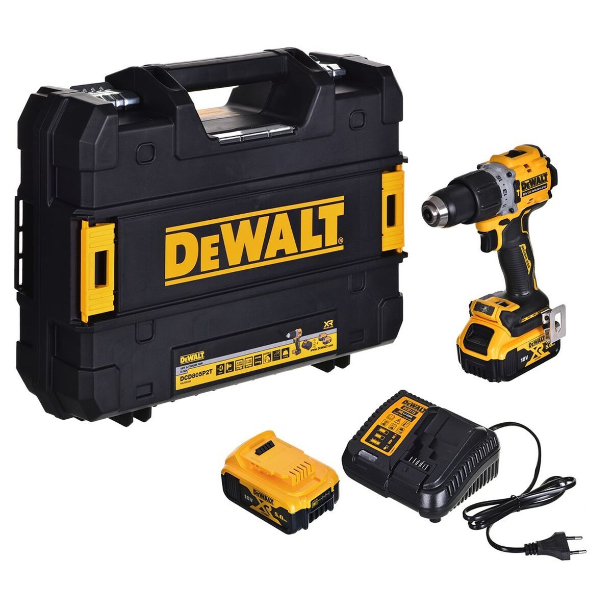 Elektrisk skruvmejsel Dewalt DCD805P2T 90 nm