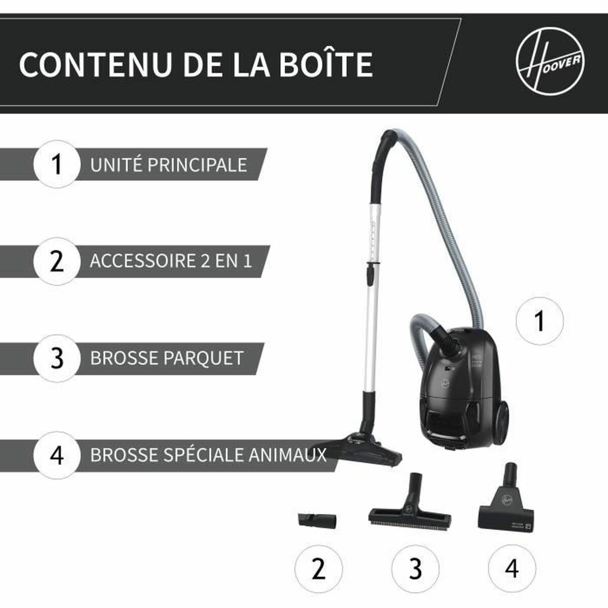 Utsug Hoover HE120PET 011 Svart Grå 700 W - 2