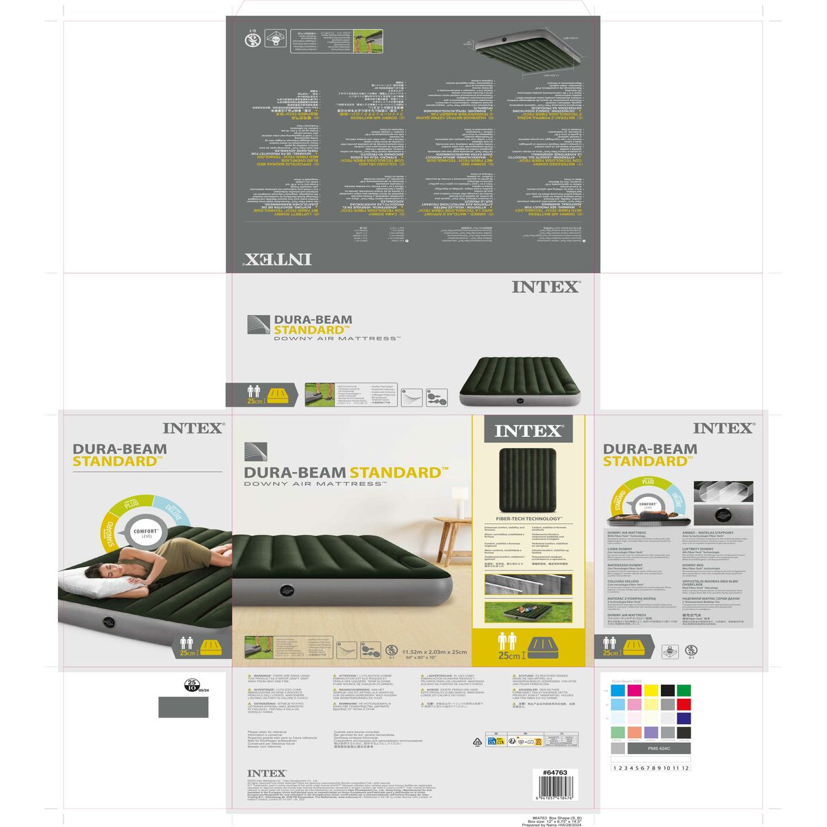 Luftmadrass Intex 152 x 25 x 203 cm - 6