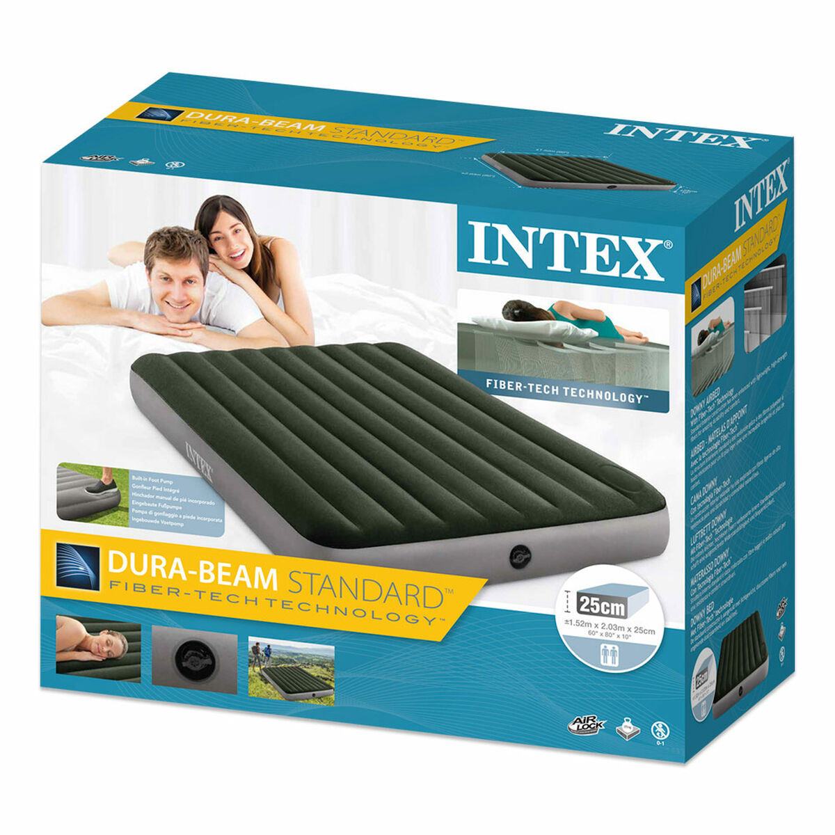 Luftmadrass Intex 152 x 25 x 203 cm - 4