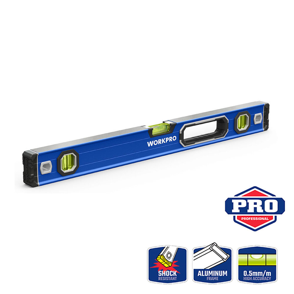 Vattenpass Workpro Aluminium 40 cm Magnetic - 2