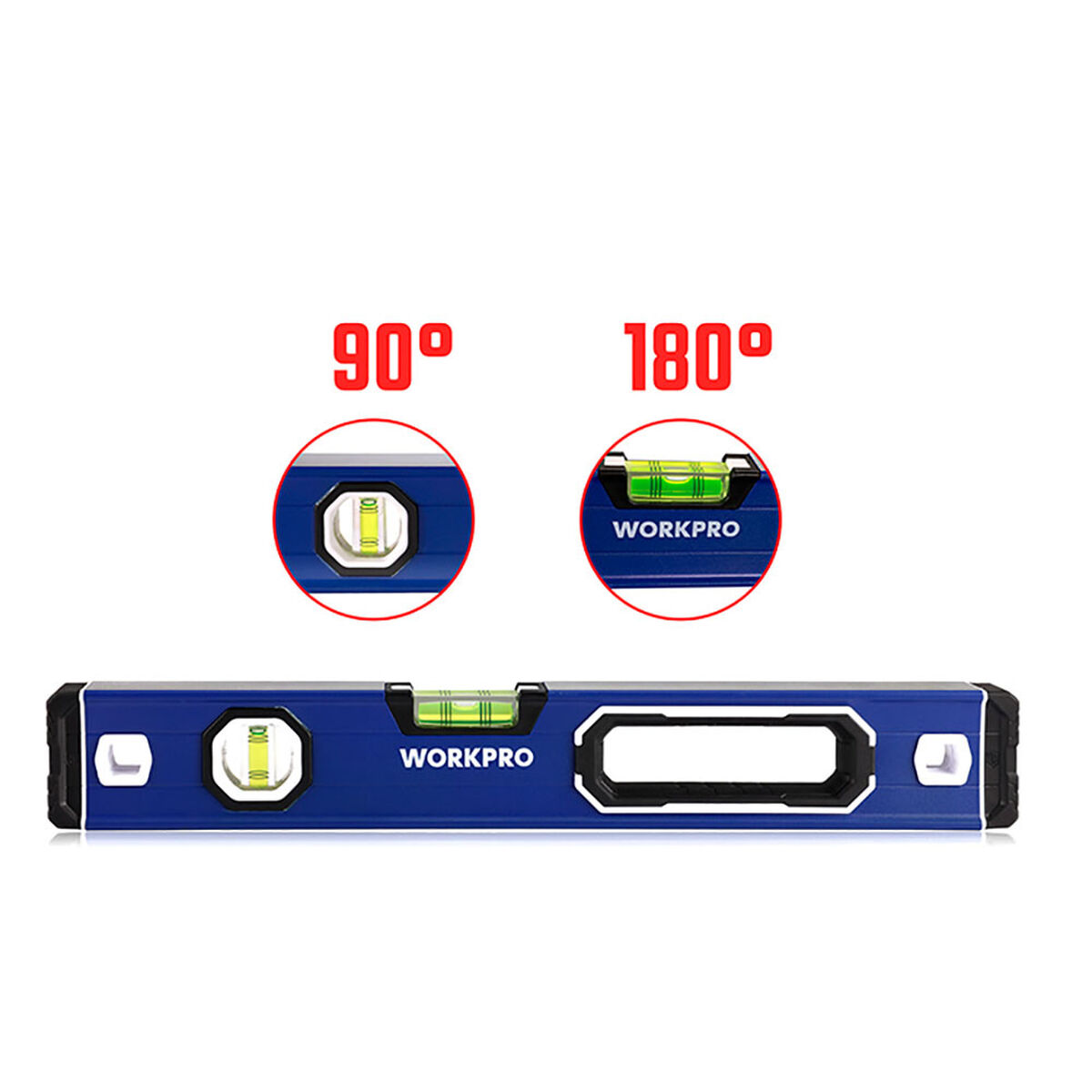 Vattenpass Workpro Aluminium 40 cm Magnetic - 3