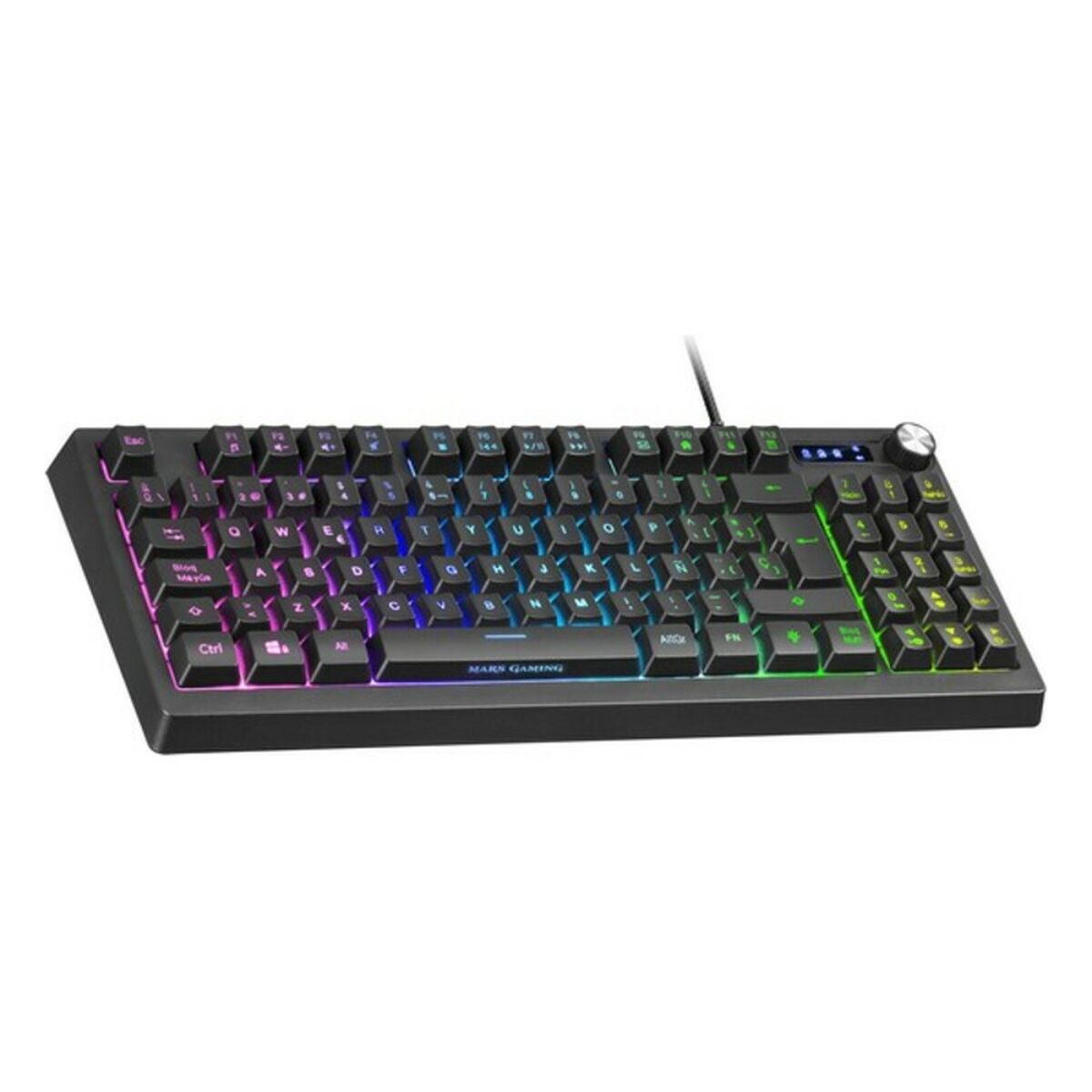 Gaming Tangentbord/ OR: Speltangentbord Mars Gaming MKREVO LED RGB Svart - 4