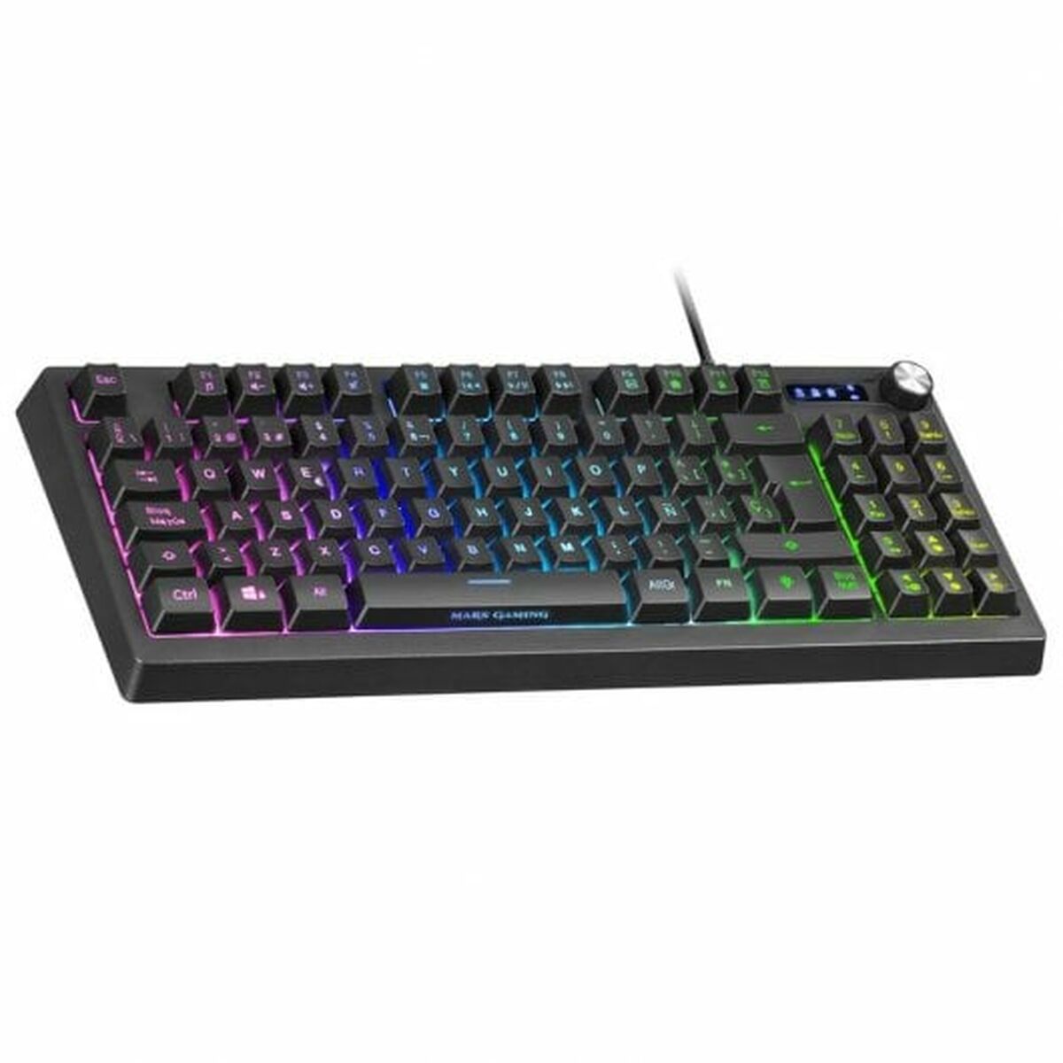 Gaming Tangentbord/ OR: Speltangentbord Mars Gaming MKREVO LED RGB Svart - 7