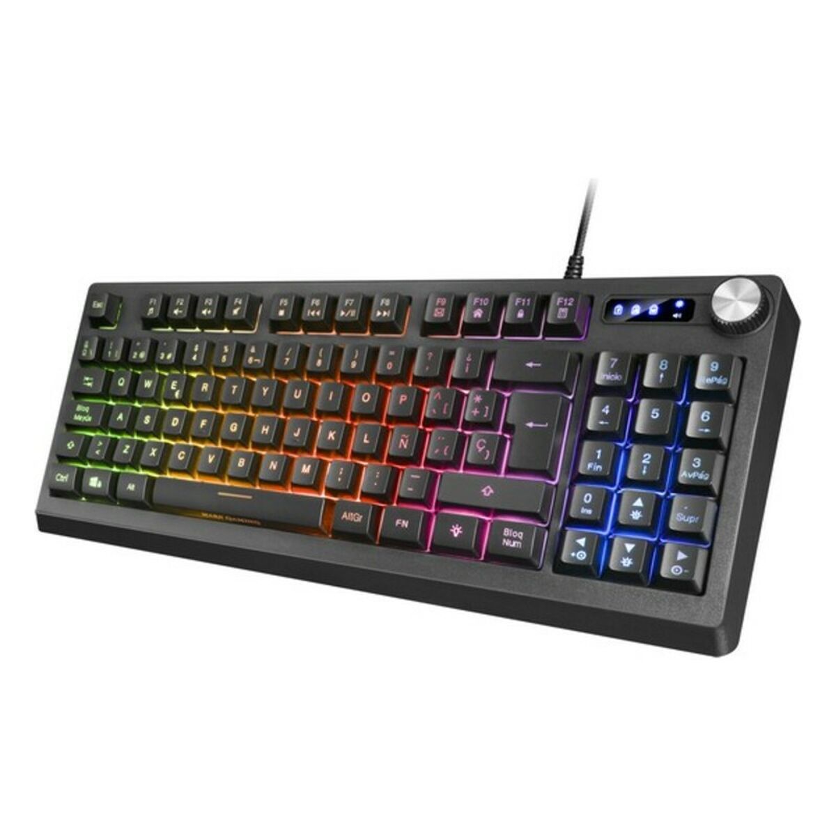 Gaming Tangentbord/ OR: Speltangentbord Mars Gaming MKREVO LED RGB Svart - 3