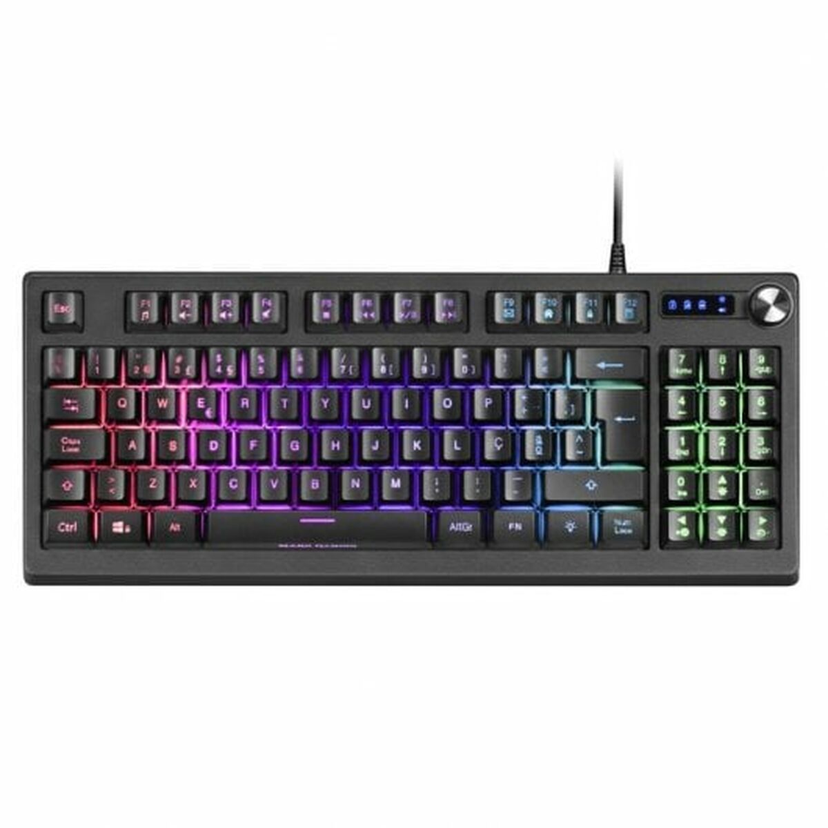 Gaming Tangentbord/ OR: Speltangentbord Mars Gaming MKREVO LED RGB Svart - 5