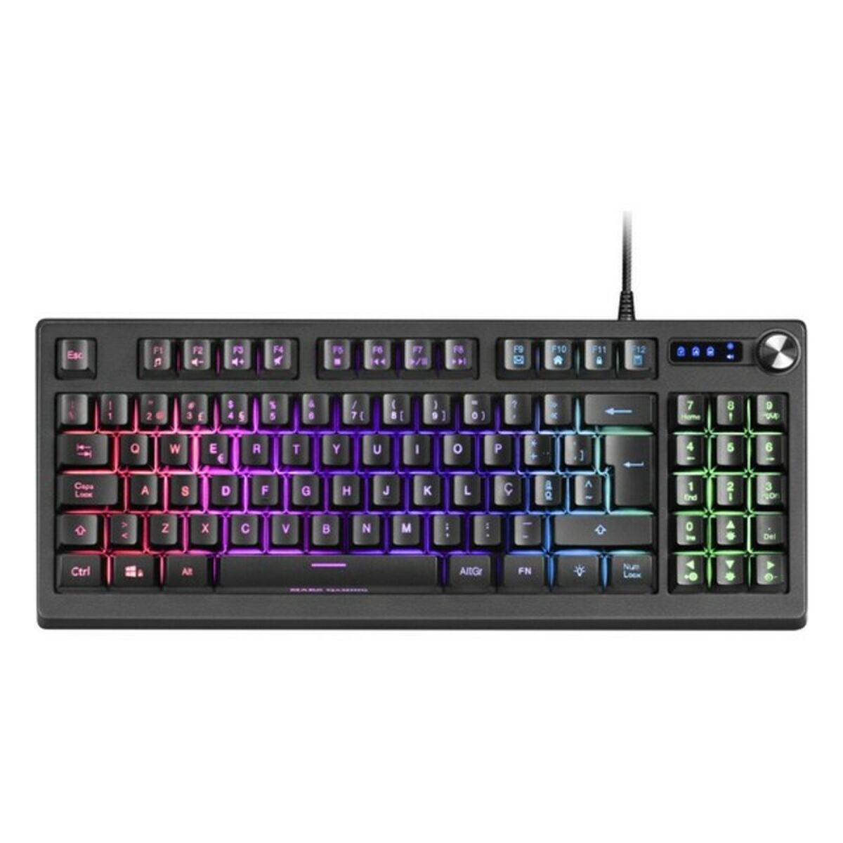Gaming Tangentbord/ OR: Speltangentbord Mars Gaming MKREVO LED RGB Svart - 2