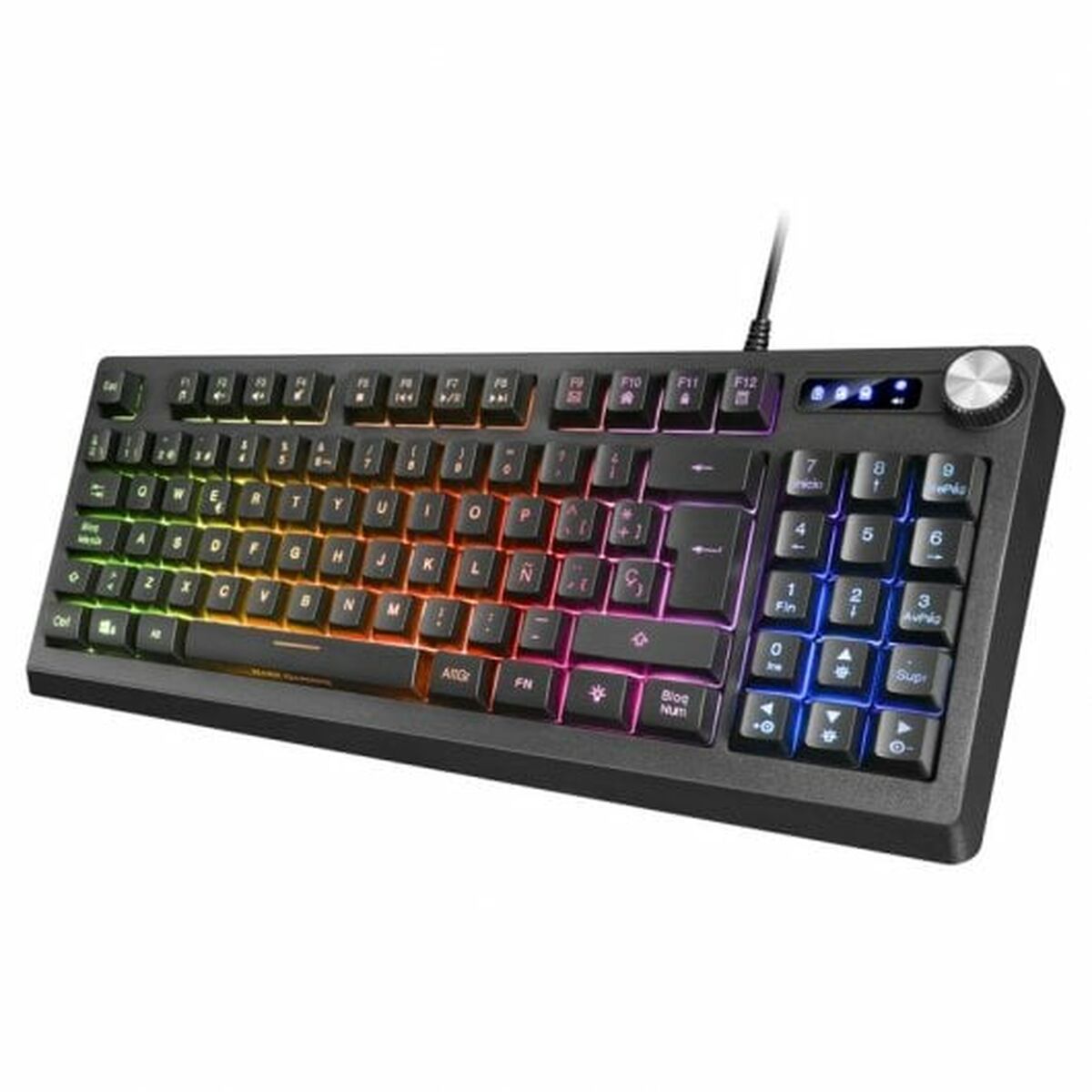 Gaming Tangentbord/ OR: Speltangentbord Mars Gaming MKREVO LED RGB Svart - 6