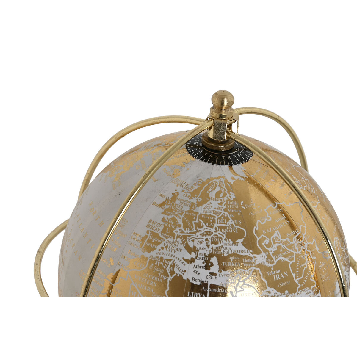 Glob Home ESPRIT Vit Gyllene Naturell Vintage 12 x 12 x 28 cm - 2
