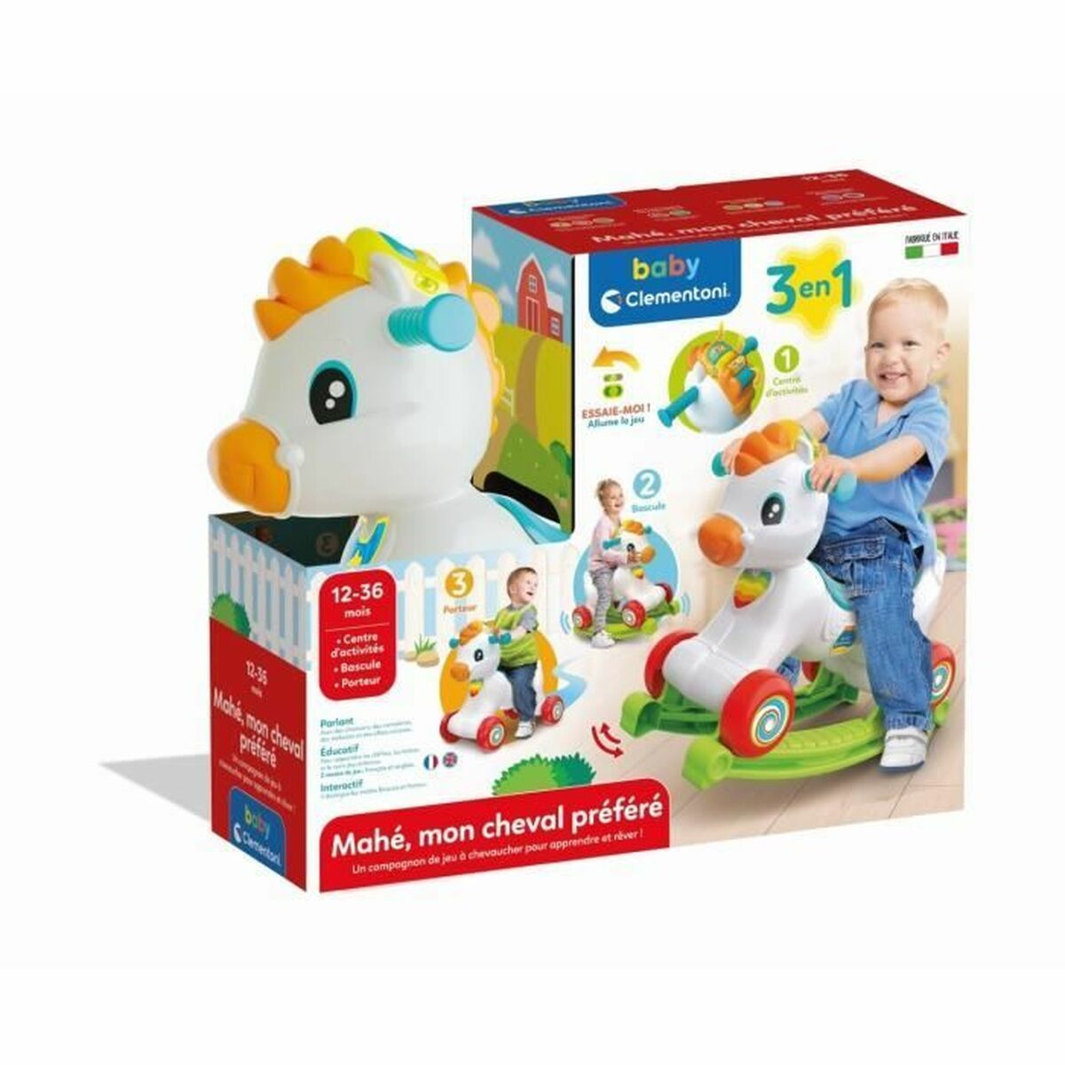 Gunghäst Clementoni Rocking horse and wheels (FR) - 3