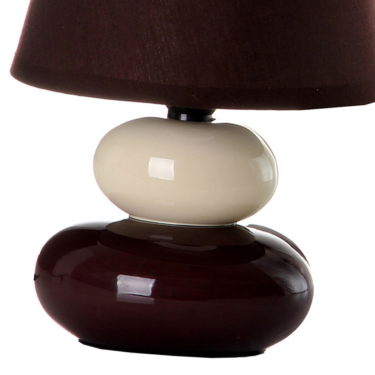 Bordslampa Brun Kräm PVC Tyg Keramik 40 W 15 x 15 x 23 cm - 2