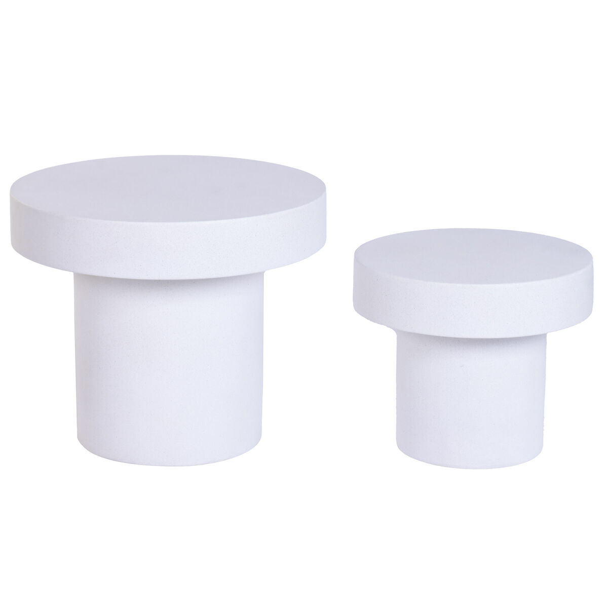 2-bordsset Home ESPRIT Vit 60 x 60 x 50 cm (2 antal)