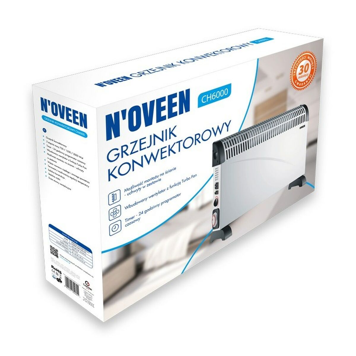 Värmeelement N'oveen CH-6000 Vit 2000 W - 2