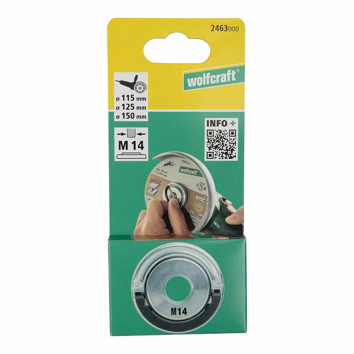 Snabbfäste mutter för vinkelslip Wolfcraft 2463000 Ø 45 mm M14 - 3