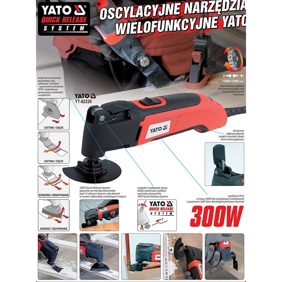 Multiverktyg Yato YT-82220 300 W - 8