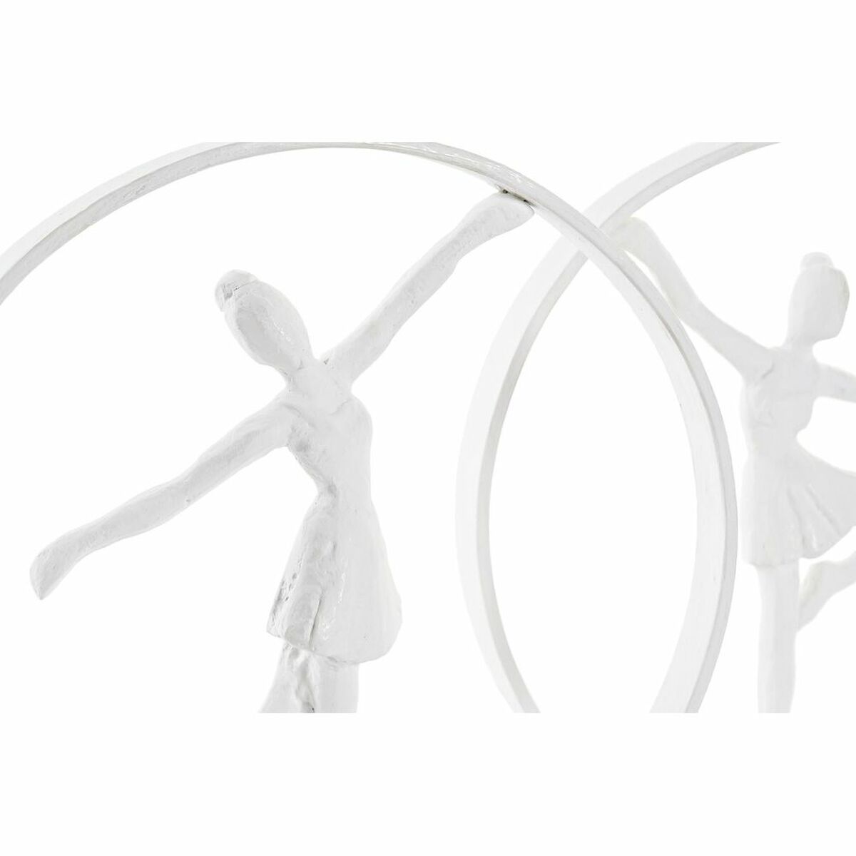 Prydnadsfigur DKD Home Decor 23 x 9 x 33 cm Vit Balettdansare (2 antal) - 6