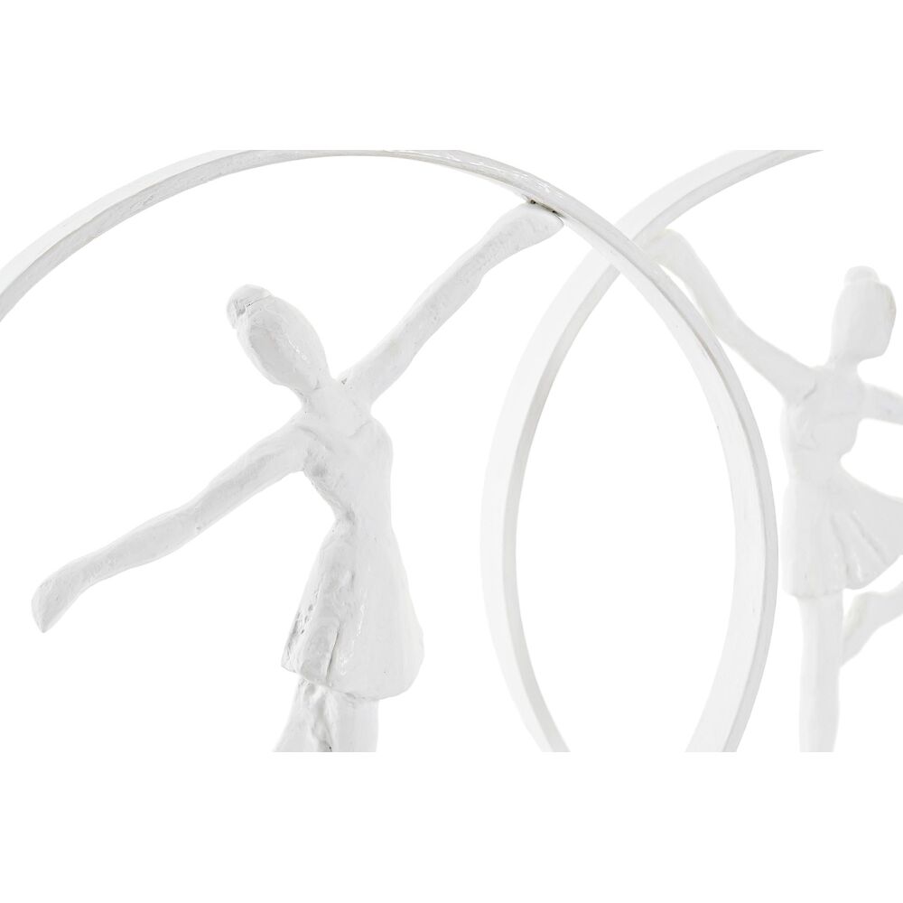 Prydnadsfigur DKD Home Decor 23 x 9 x 33 cm Vit Balettdansare (2 antal) - 3