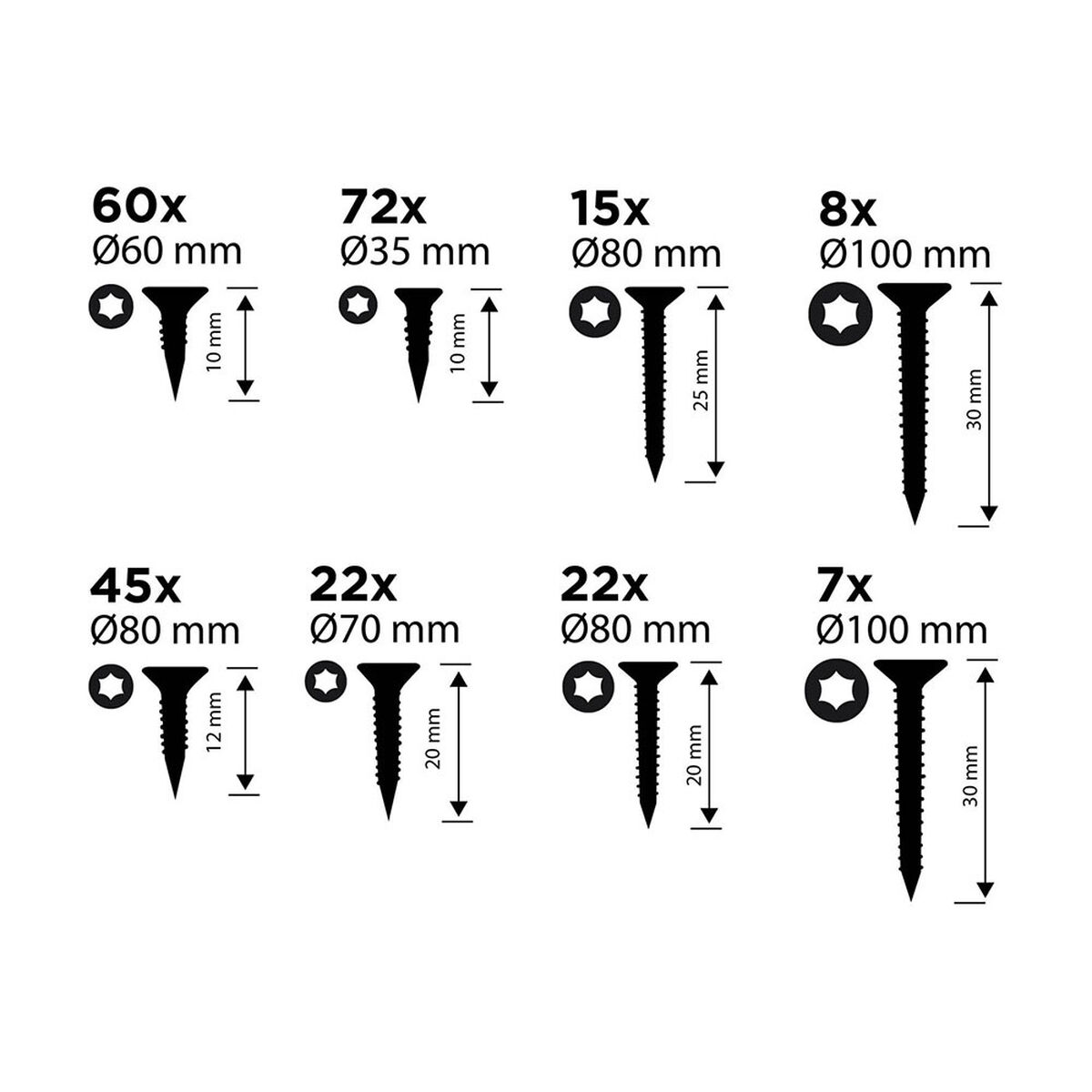 Skruvsats Black & Decker Torx 265 Delar - 2