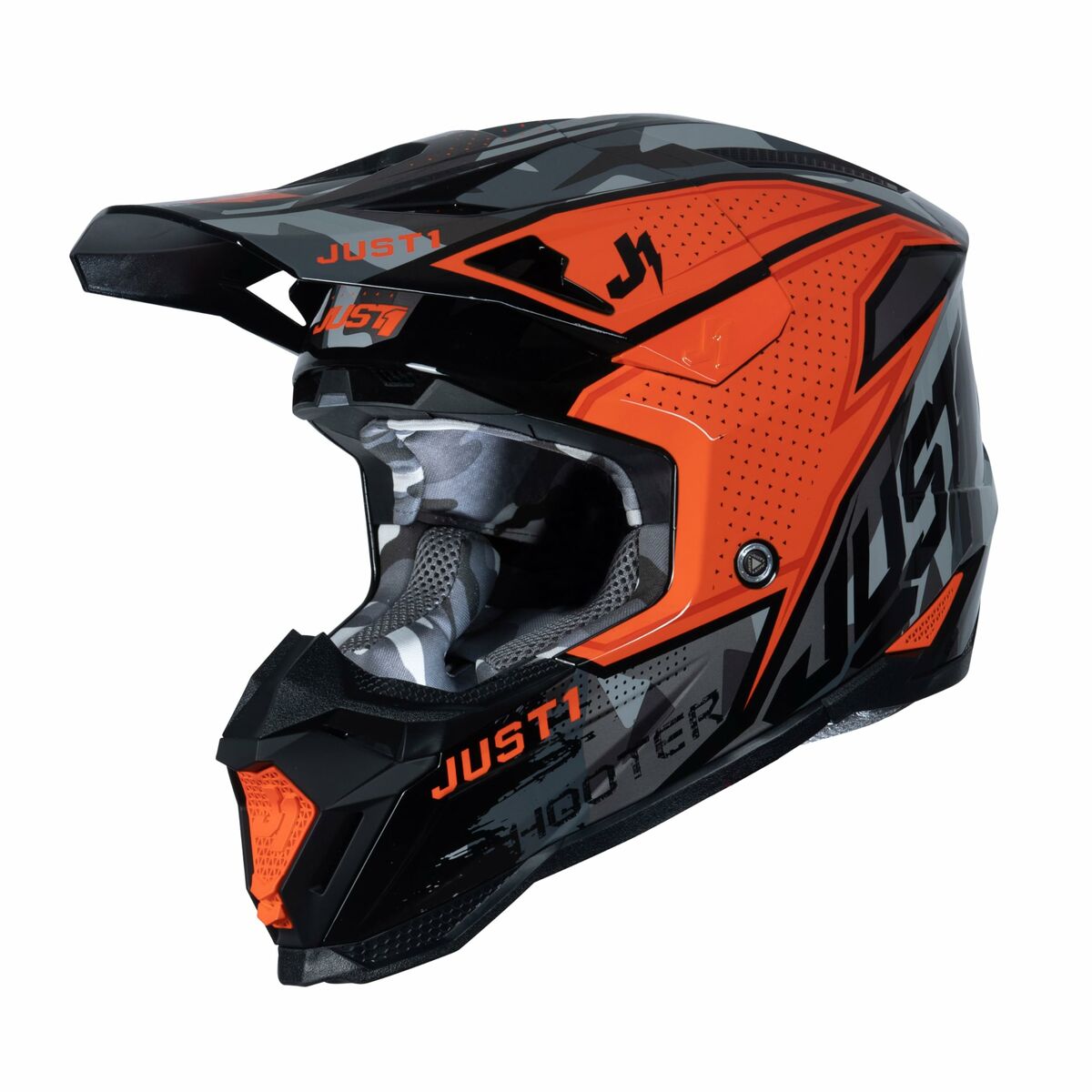 Helhjälm Just1 J-40 Shooter Svart Orange