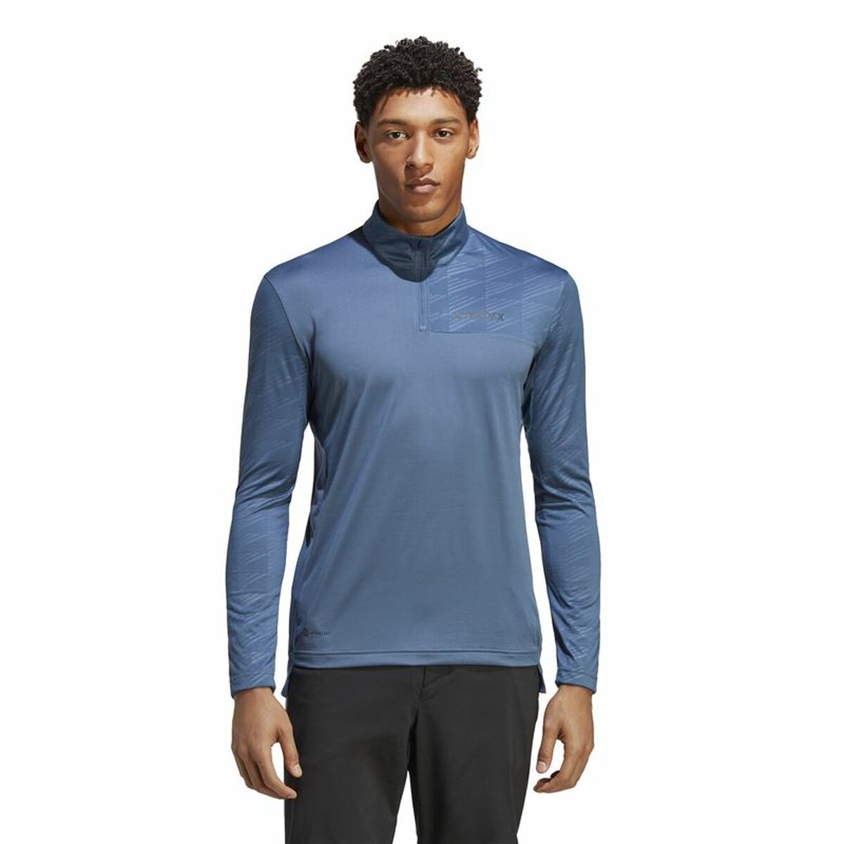 T-shirt med lång ärm Herr Adidas Multi Half Zip Ls Blå - 2
