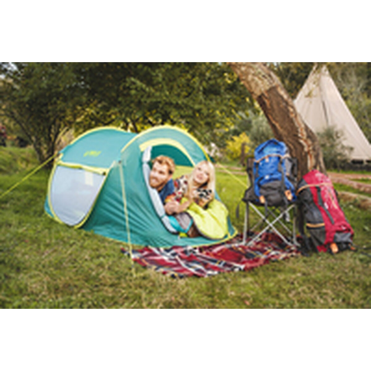 Bestway Polyester Fiberglass Tält 235x145x100 cm Camping 68086 - 5