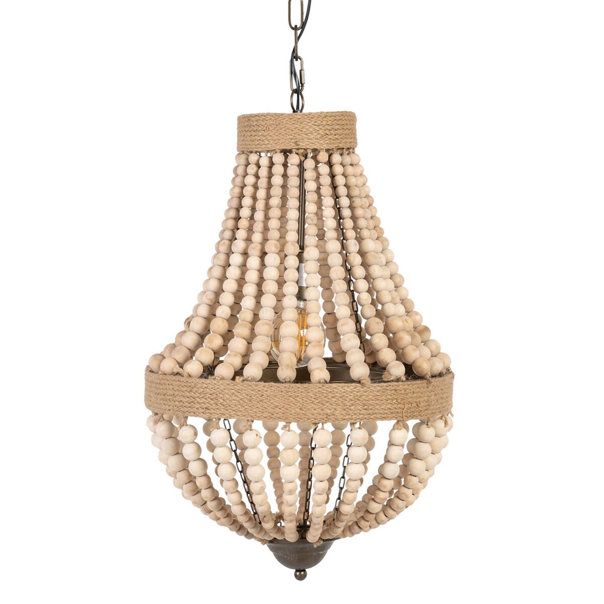 Taklampa Naturell 220-240 V 40 x 40 x 62 cm - 8
