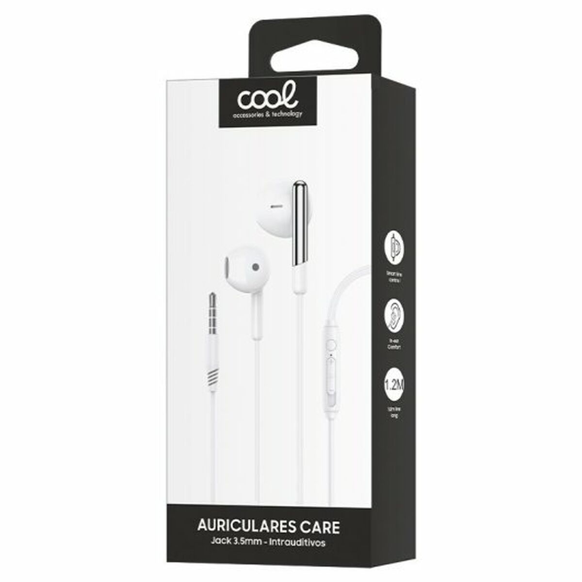 Hörlurar med Mikrofon Cool Care Vit - 2