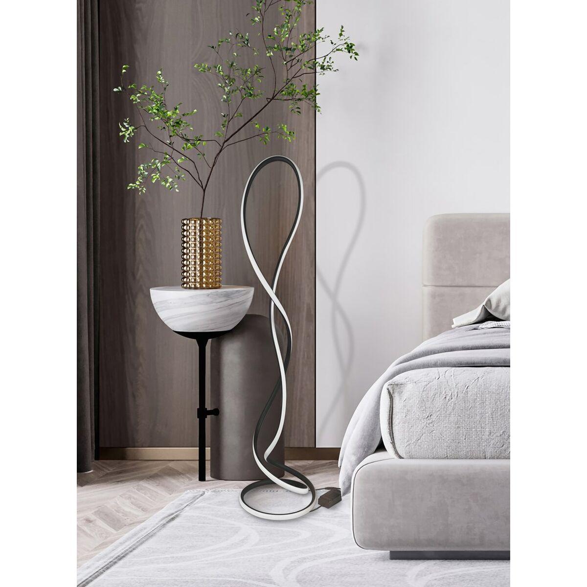 Golvlampa Activejet AJE-LARO LP Svart 76 W 220-240 V (1 Delar) - 3