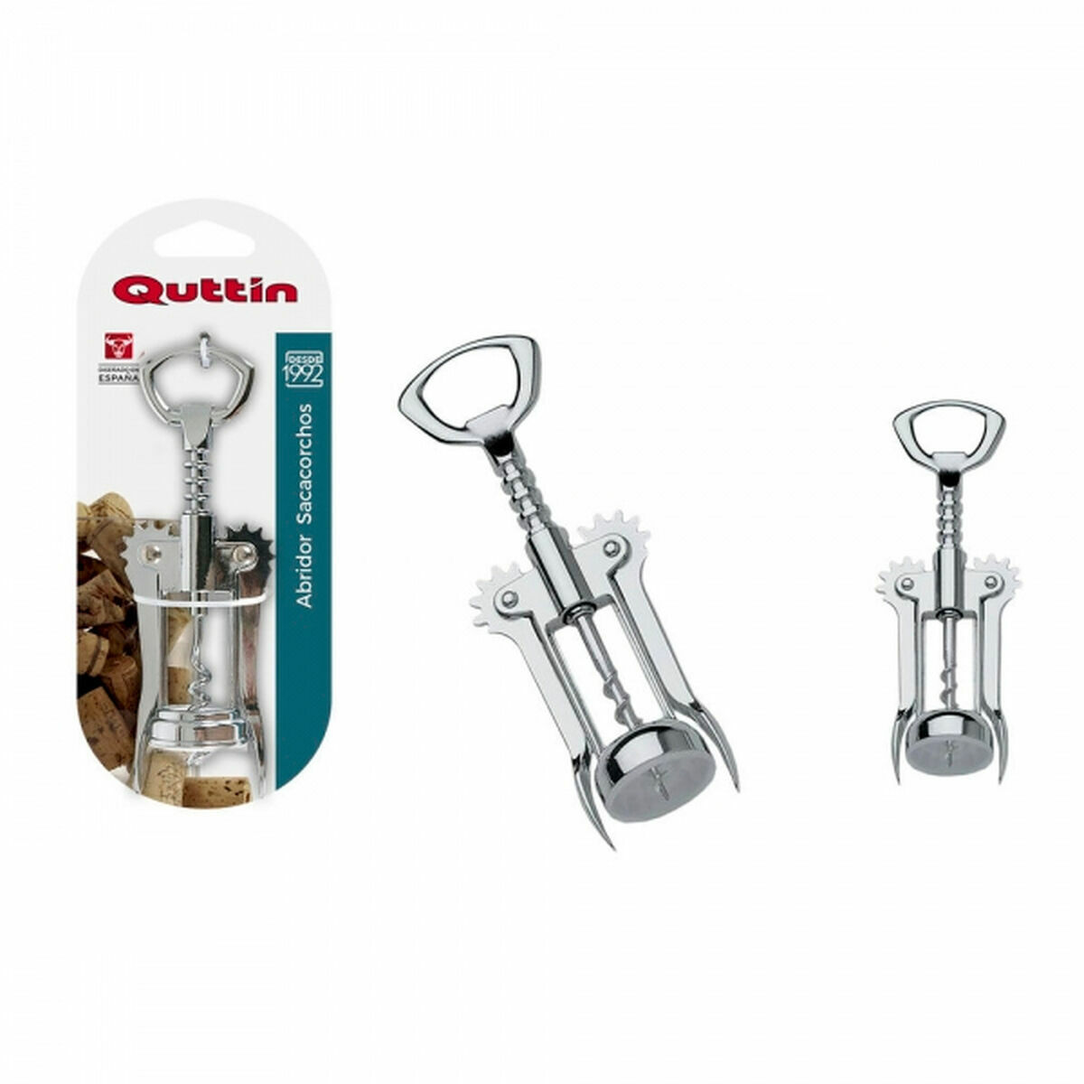 Flasköppnare med korkskruv Quttin Rostfritt stål 16,5 cm (18 antal) - 2