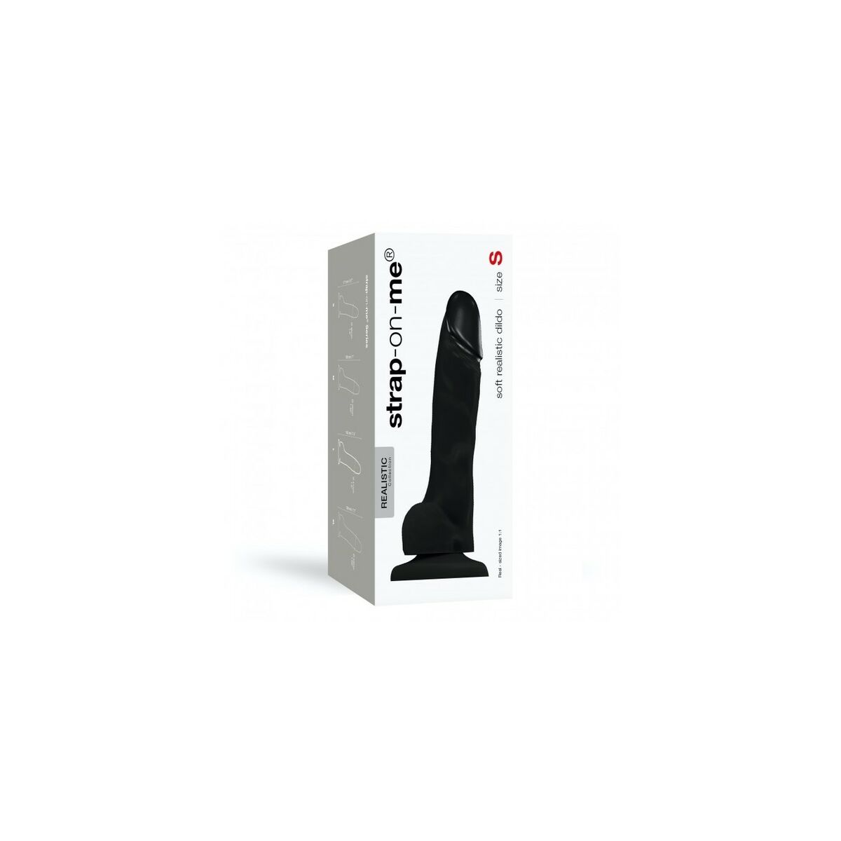 Dildo Strap-on-me Realistic Svart S - 3