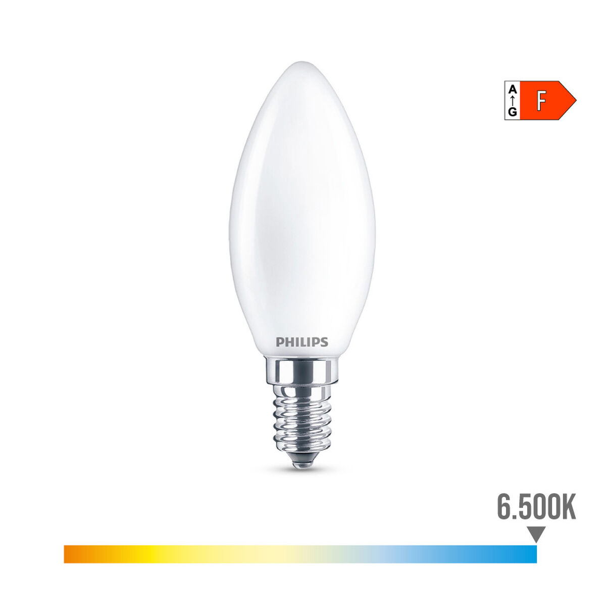 LED-lampa Philips Ljus Vit F 40 W 4,3 W E14 470 lm 3,5 x 9,7 cm (6500 K) - 7