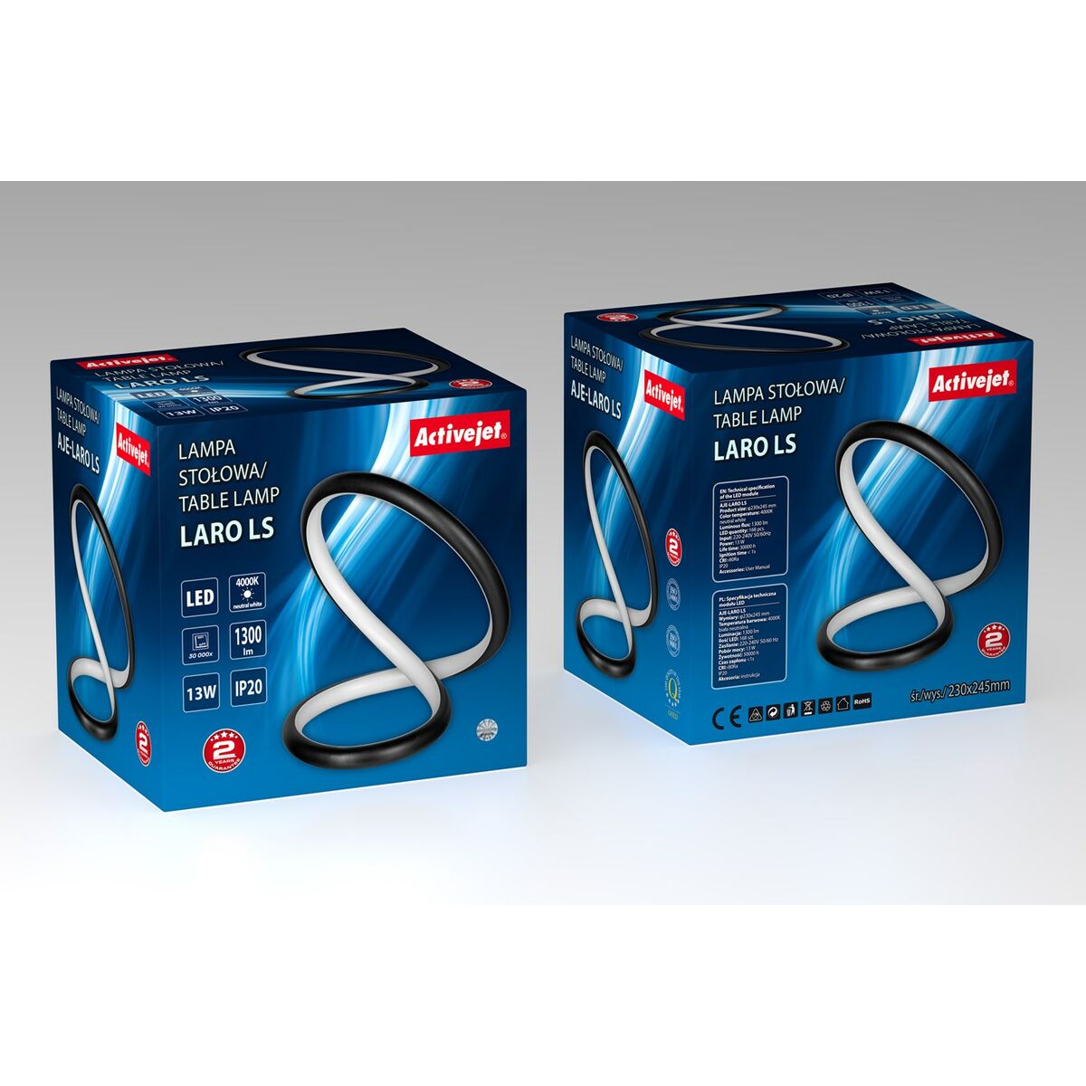 Bordslampa Activejet AJE-LARO LS Svart - 7