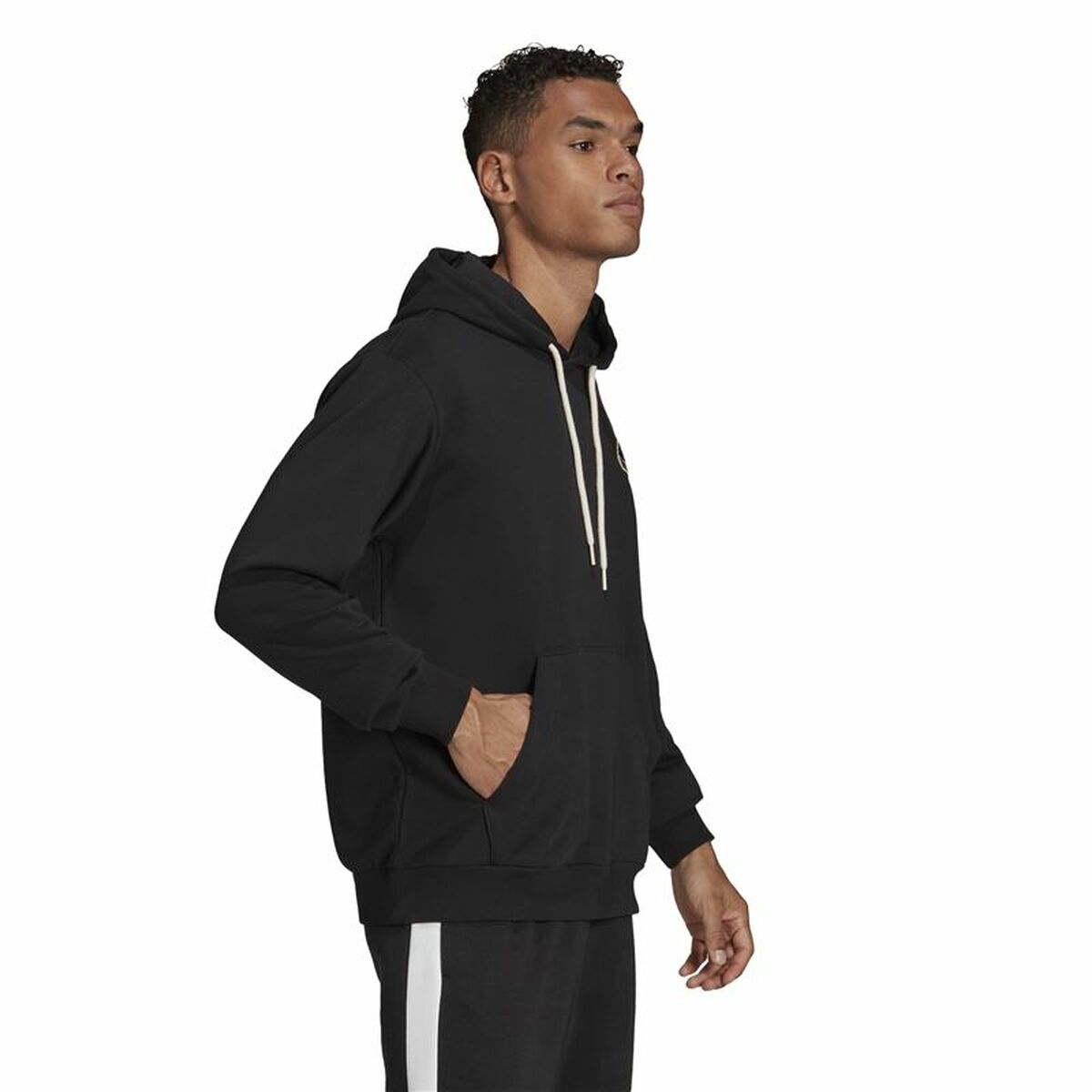 Tröja med huva Herr Adidas Essentials Feelcomfy Svart - 4