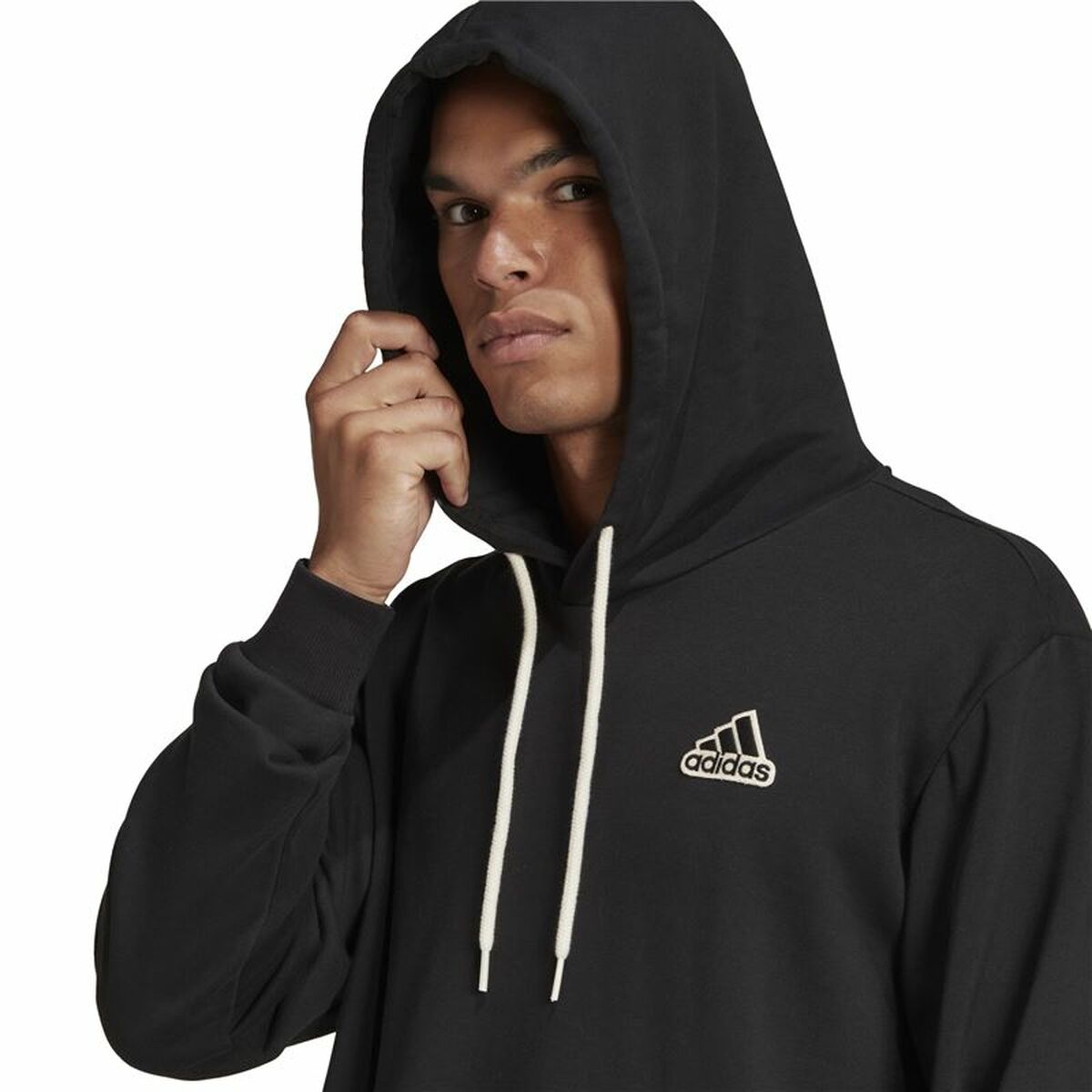 Tröja med huva Herr Adidas Essentials Feelcomfy Svart - 5