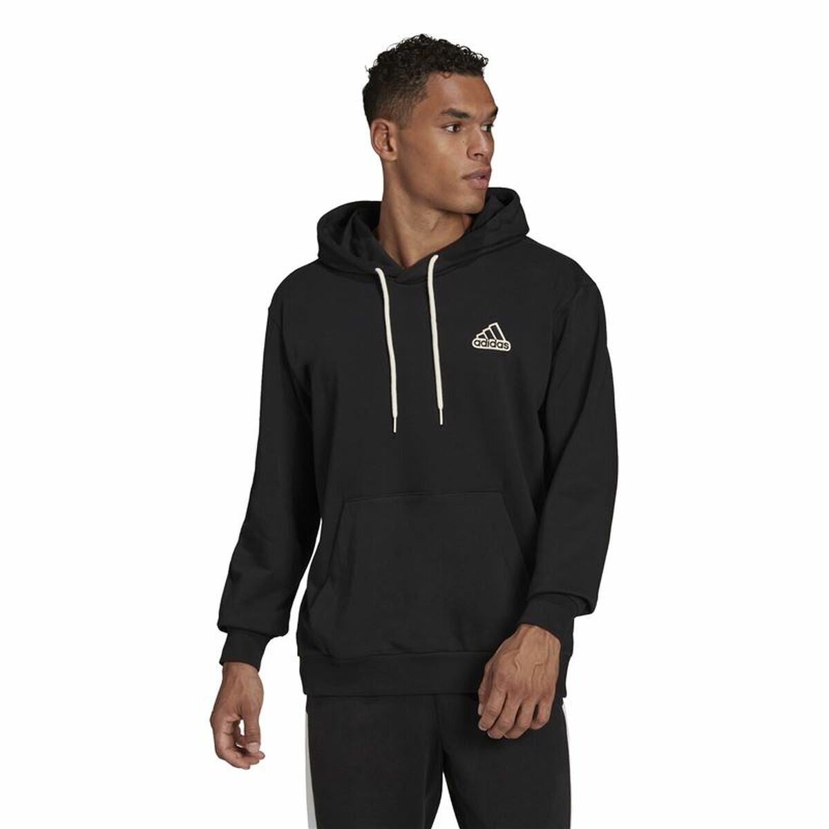 Tröja med huva Herr Adidas Essentials Feelcomfy Svart - 2