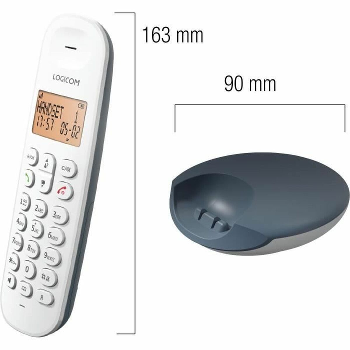 Markkabeltelefon Logicom DECT ILOA 150 SOLO Skiffer - 5
