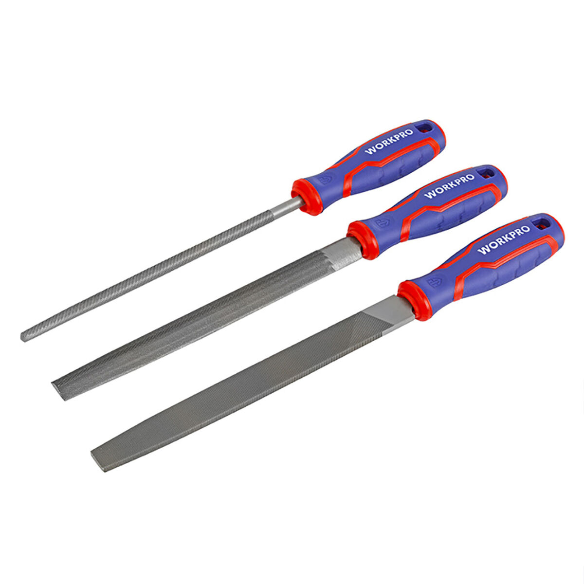 Filuppsättning Workpro 8" 3 Delar - 6