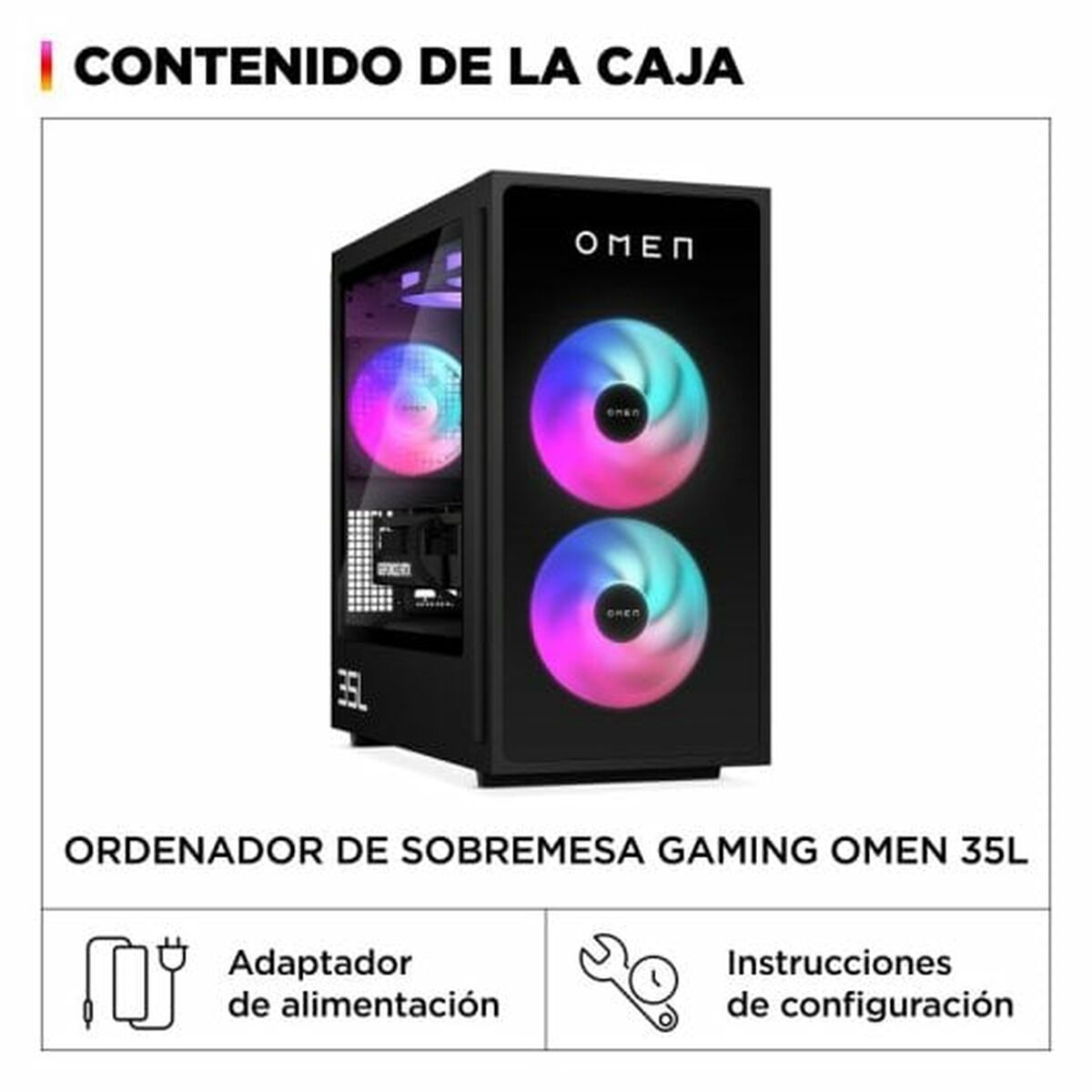 Bordsdator HP OMEN 35L GT16-0000ns Intel Core i5-14400F 16 GB RAM 1 TB SSD Nvidia Geforce RTX 4060 - 7