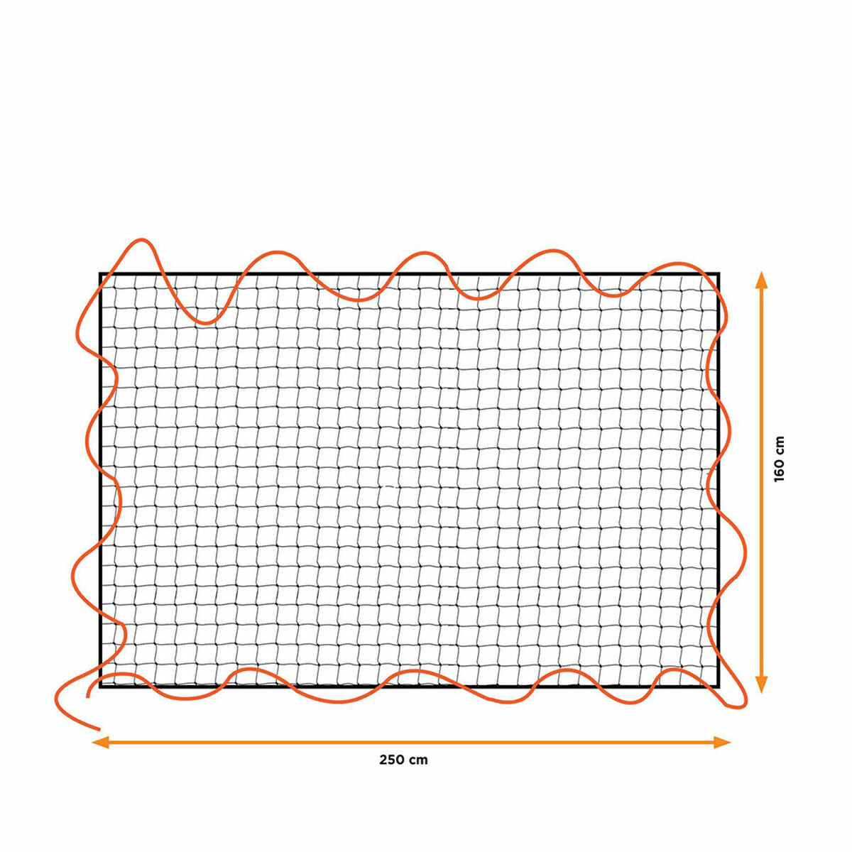 Bogseringsnät Black & Decker 1,6 x 2,5 m Svart Plast - 2